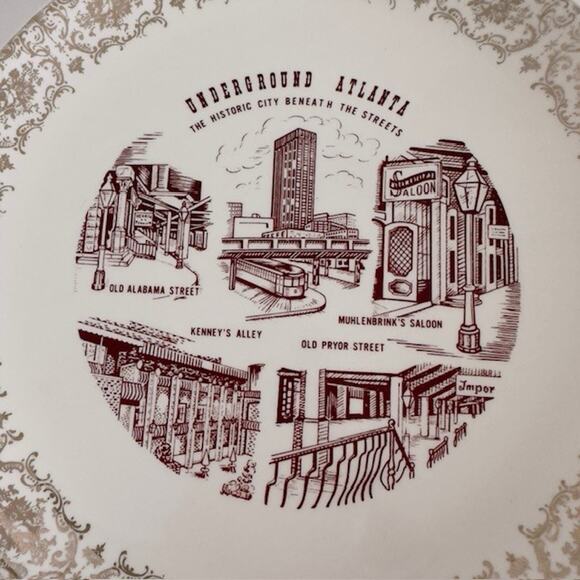 Underground Atlanta Historic City Beneath The Streets Collectors Plate USA VTG - Picture 2 of 13